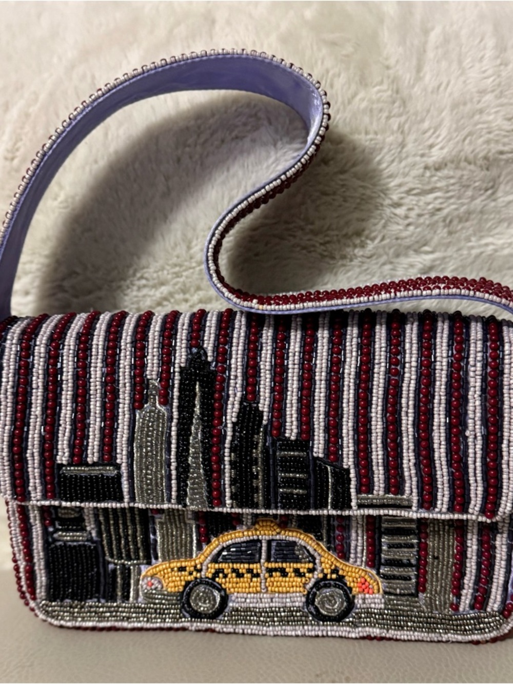 Viral Beaded Bag Tiktok Viral Bag Made in India NYC Taxi Beaded Bag NEW WITH TAG